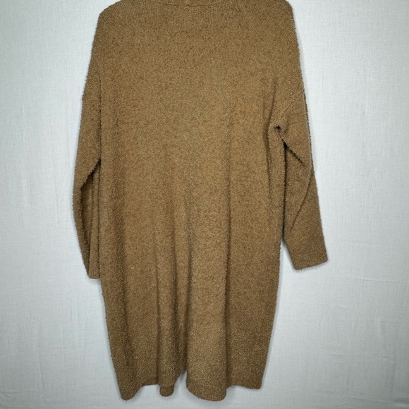 Eileen Fisher Straight Open Front Long Cardigan Boucle Organic Cotton Blend - Picture 6 of 7